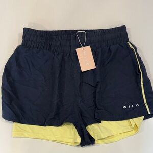 WILO Navy and Yellow Shorts